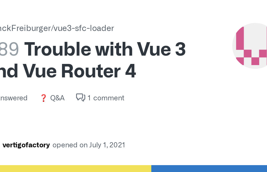 Trouble With Vue 3 And Vue Router 4 · Discussion #89 · Franckfreiburger/Vue3 -Sfc-Loader · Github