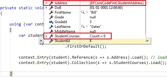 Explicit Loading Related Entities In Ef 6 And Ef Core